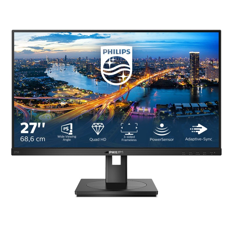 Philips B Line 275B1 00 LED display 68,6 cm (27") 2560 x 1440 Pixel 2K Ultra HD LCD Schwarz