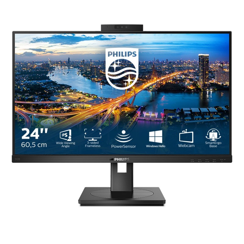 Philips B Line 242B1H 00 LED display 60,5 cm (23.8") 1920 x 1080 Pixel Full HD Schwarz