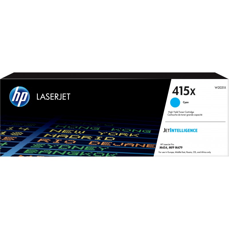 HP Cartucho de tóner Original LaserJet 415X cian de alta capacidad