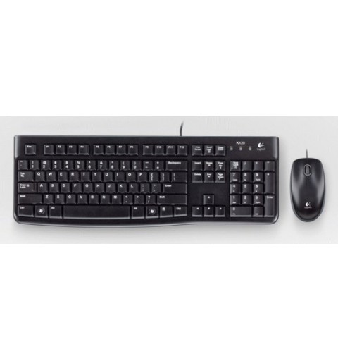 Logitech Desktop MK120 teclado Ratón incluido USB QWERTZ Alemán Negro