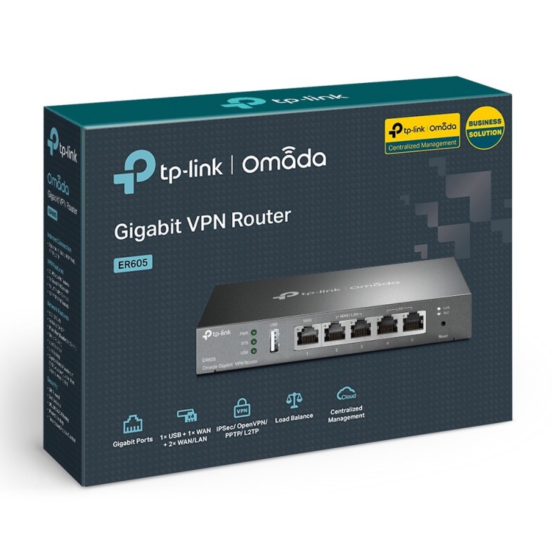 TP-Link ER605 v2 Kabelrouter Gigabit Ethernet Schwarz