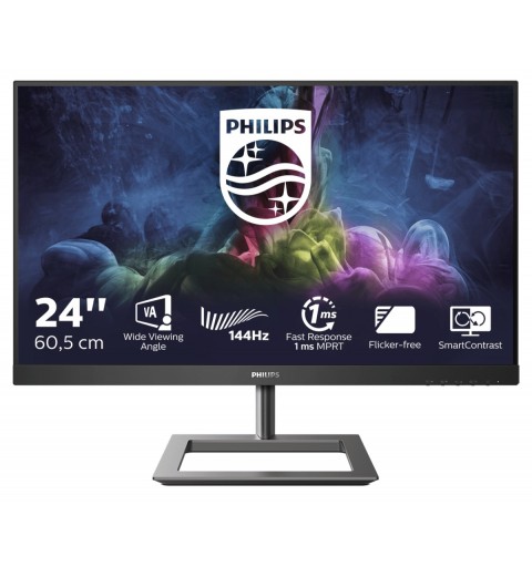 Philips E Line 242E1GAJ 00 LED display 60,5 cm (23.8") 1920 x 1080 Pixel Full HD LCD Nero, Cromo