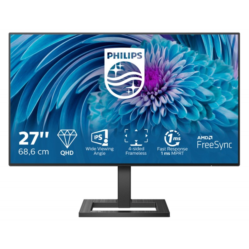 Philips E Line 275E2FAE 00 Computerbildschirm 68,6 cm (27") 2560 x 1440 Pixel 4K Ultra HD LED Schwarz