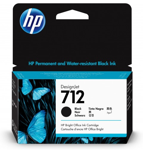 HP Cartuccia di inchiostro nero originale DesignJet 712 da 38 ml