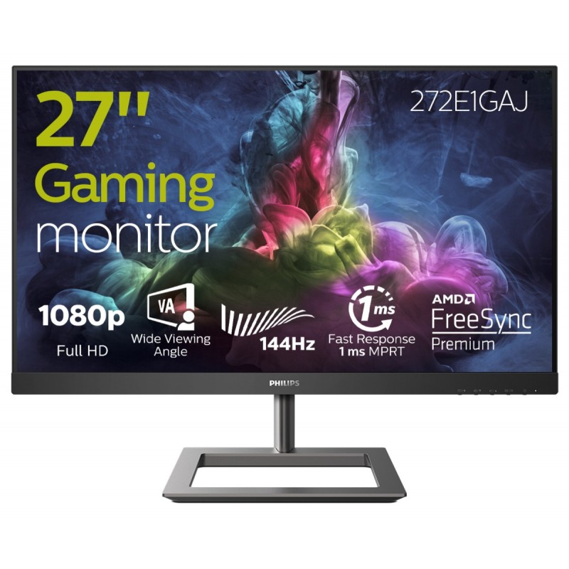 Philips E Line 272E1GAJ 00 Computerbildschirm 68,6 cm (27") 1920 x 1080 Pixel Full HD LCD Schwarz, Chrom