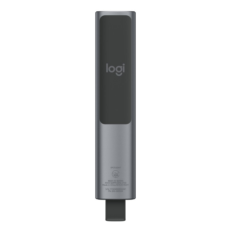 Logitech Spotlight télécommande Bluetooth RF Gris