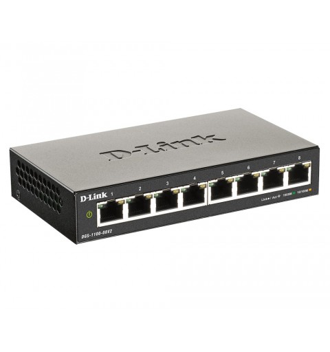 D-Link DGS-1100-08V2 Netzwerk-Switch Managed L2 Gigabit Ethernet (10 100 1000) Schwarz