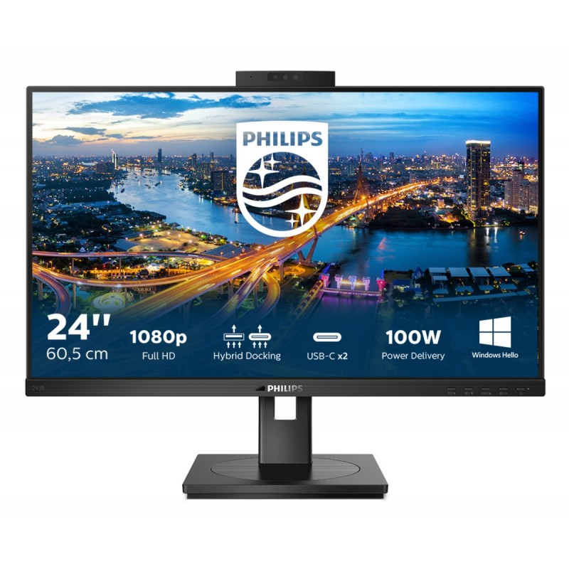 Philips B Line 243B1JH 00 écran plat de PC 60,5 cm (23.8") 1920 x 1080 pixels Full HD LCD Noir