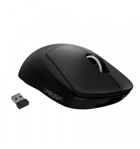 Logitech G PRO X SUPERLIGHT Mouse Gaming Wireless, Leggero 63 g, Sensore HERO 25K, 25.600 DPI, 5 Tasti Programmabili, Lunga