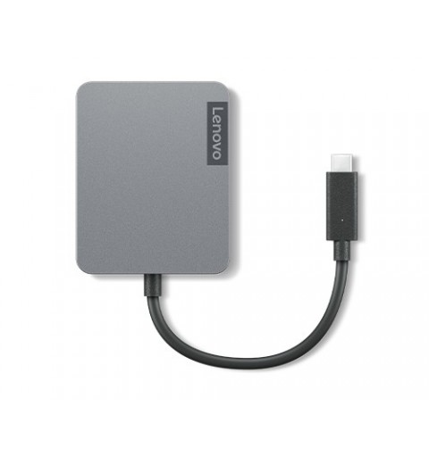 Lenovo 4X91A30366 replicatore di porte e docking station per laptop USB 2.0 Type-C Grigio