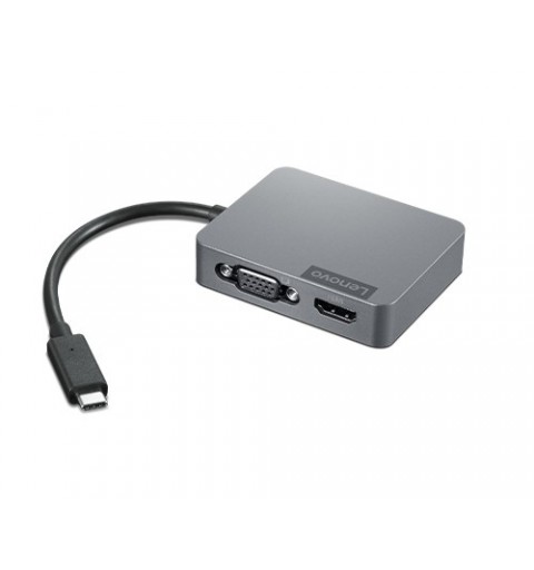 Lenovo 4X91A30366 replicatore di porte e docking station per laptop USB 2.0 Type-C Grigio