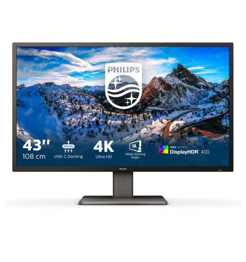 Philips P Line 439P1 00 LED display 108 cm (42.5") 3840 x 2160 Pixel 4K Ultra HD Nero