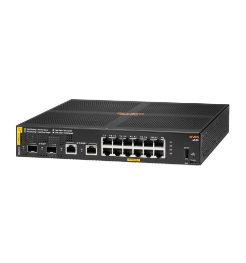 Aruba 6000 12G Class4 PoE 2G 2SFP 139W Géré L3 Gigabit Ethernet (10 100 1000) Connexion Ethernet, supportant l'alimentation via