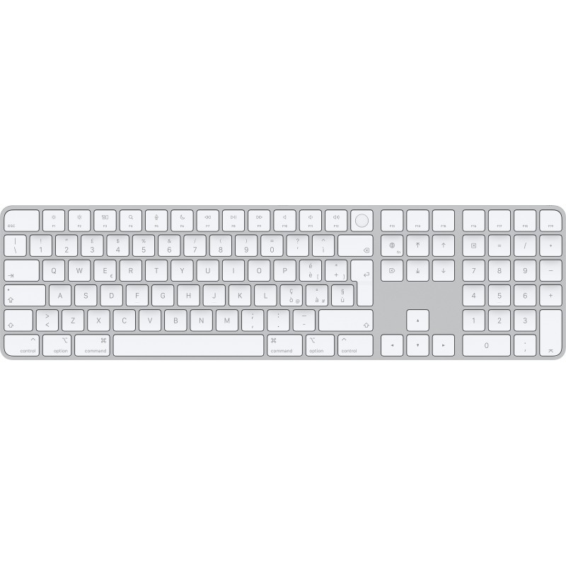 Apple Magic keyboard USB + Bluetooth Italian Aluminium, White