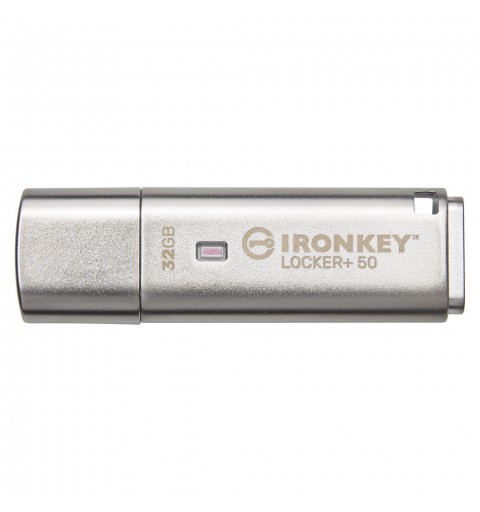 Kingston Technology IronKey Locker+ 50 lecteur USB flash 32 Go USB Type-A 3.2 Gen 1 (3.1 Gen 1) Argent