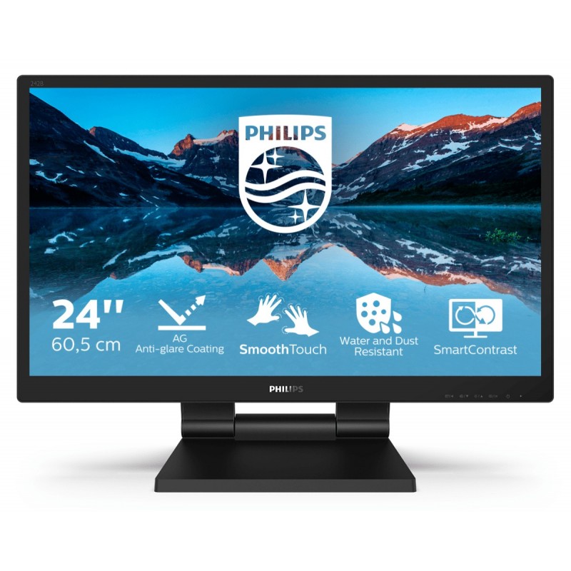 Philips 242B9TL 00 computer monitor 60.5 cm (23.8") 1920 x 1080 pixels Full HD LCD Touchscreen Black