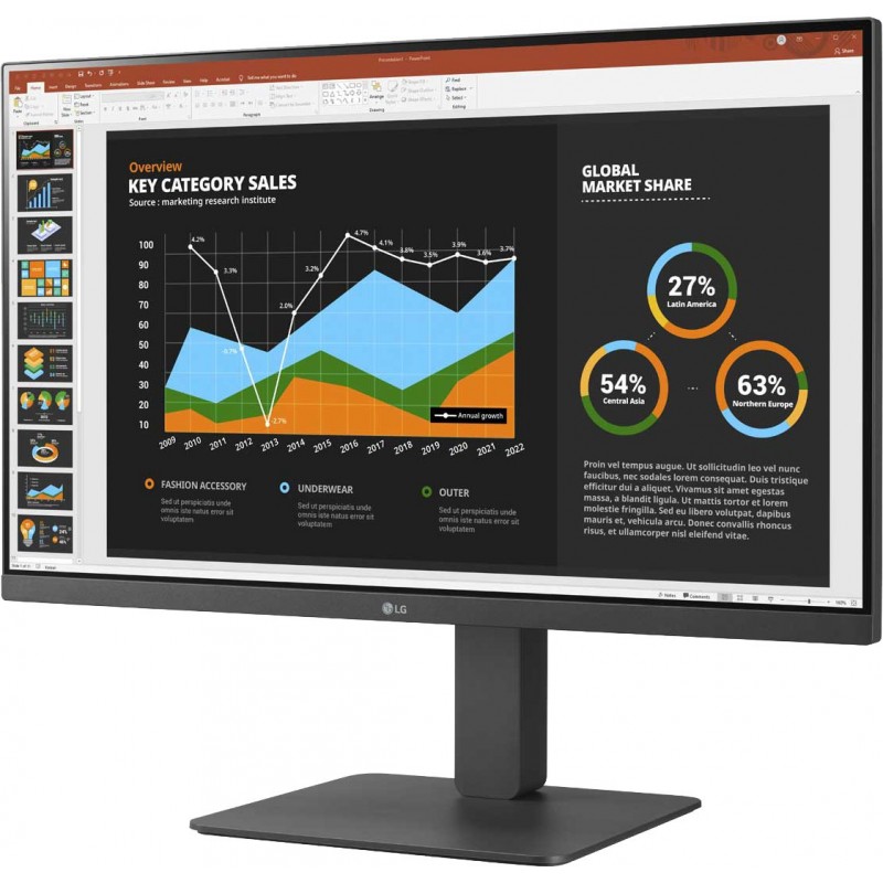 LG MONITOR 27BR650B-C.AEU computer monitor 68.6 cm (27") 1920 x 1080 pixels Full HD LED Grey