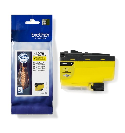 Brother LC-427XLY cartucho de tinta 1 pieza(s) Original Alto rendimiento (XL) Amarillo