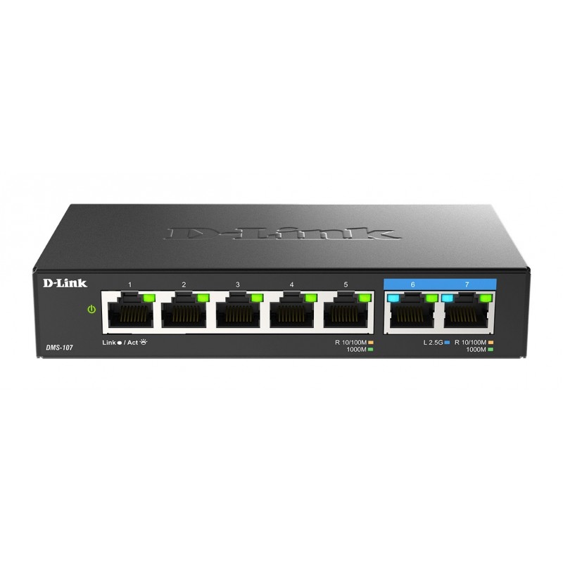 D-Link DMS-107 E switch No administrado Gigabit Ethernet (10 100 1000) Negro