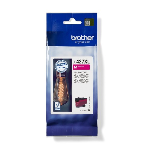 Brother LC-427XLM cartucho de tinta 1 pieza(s) Original Alto rendimiento (XL) Magenta