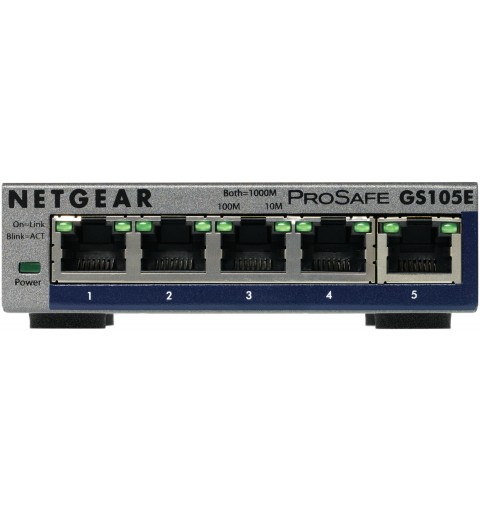 NETGEAR GS105E-200PES commutateur réseau Géré L2 L3 Gigabit Ethernet (10 100 1000) Gris