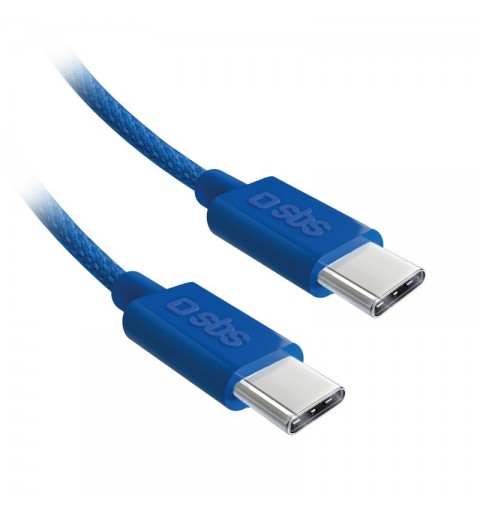 SBS TECABLETISSUETCCB câble USB 1,5 m USB 2.0 USB C Bleu