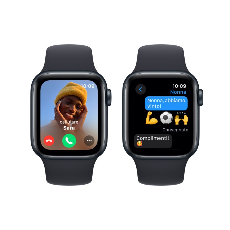 Apple Watch SE OLED 40 mm Digital 324 x 394 Pixeles Pantalla táctil Negro Wifi GPS (satélite)