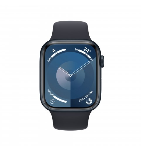 Apple Watch Series 9 GPS 45mm Midnight Aluminium Case with Midnight Sport Band - M L