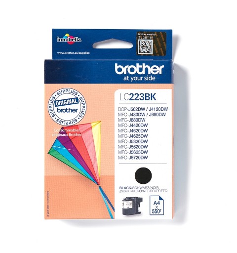 Brother LC223BK cartuccia d'inchiostro 1 pz Originale Nero