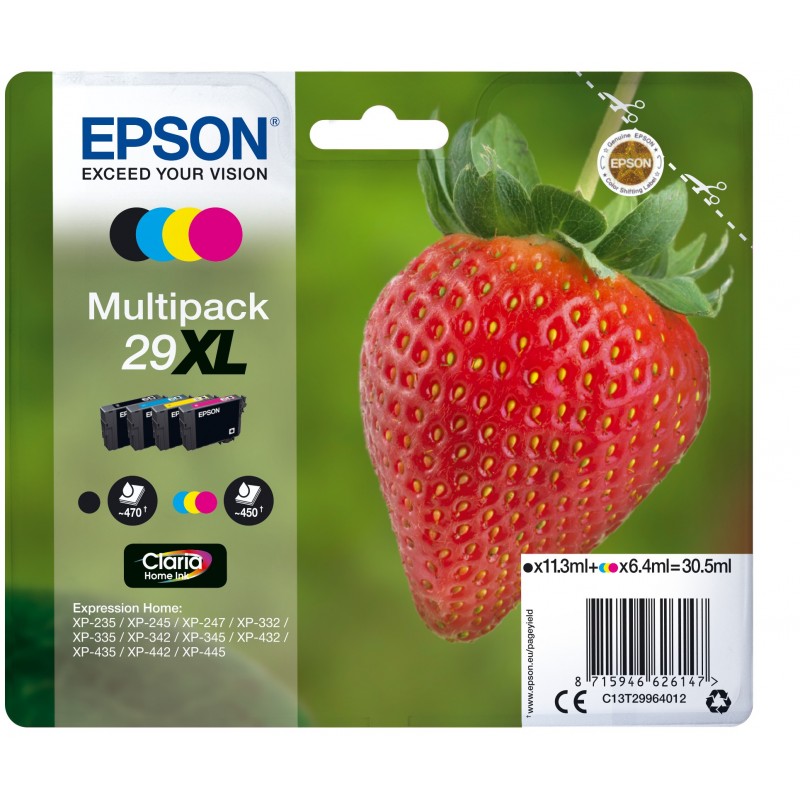 Epson Strawberry Multipack 4-colours 29XL Claria Home Ink