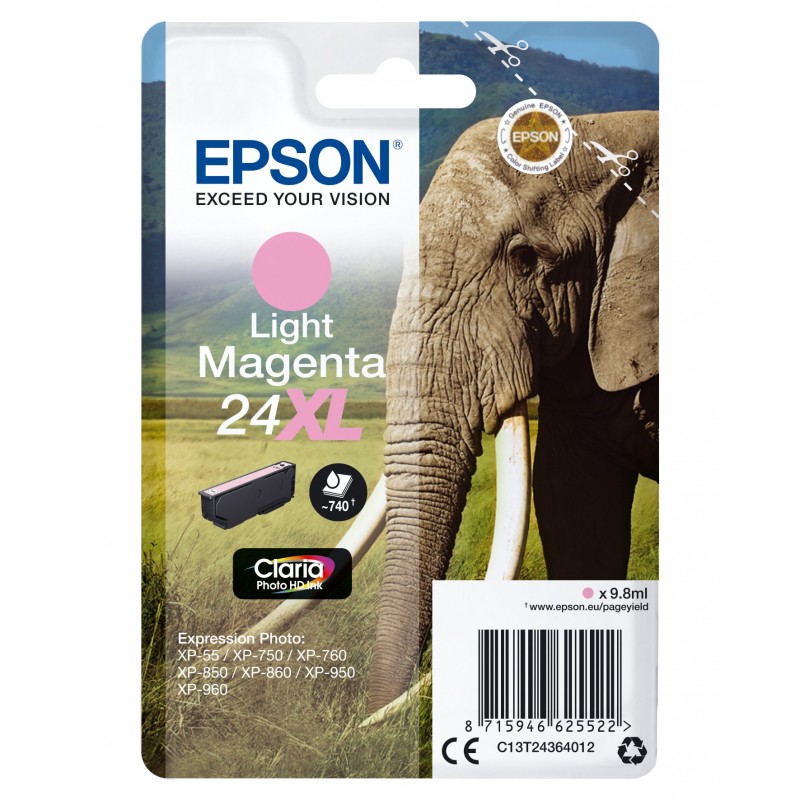 Epson Elephant Cartouche "Eléphant" - Encre Claria Photo HD Mc (XL)