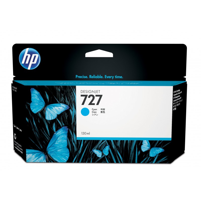 HP 727 130-ml Cyan DesignJet Ink Cartridge