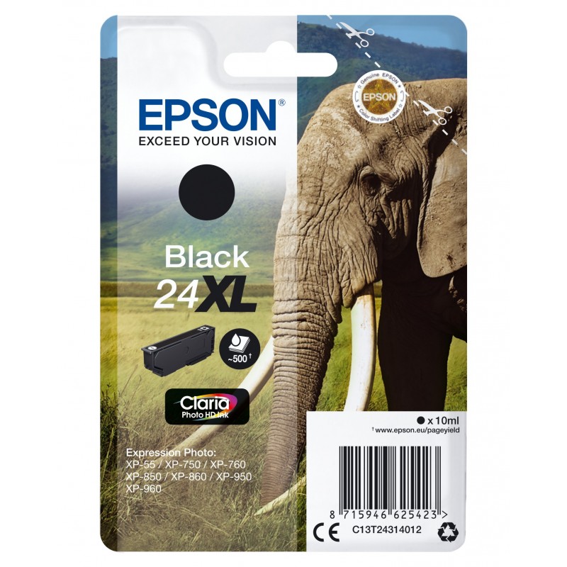 Epson Elephant Cartucho 24XL negro (etiqueta RF)