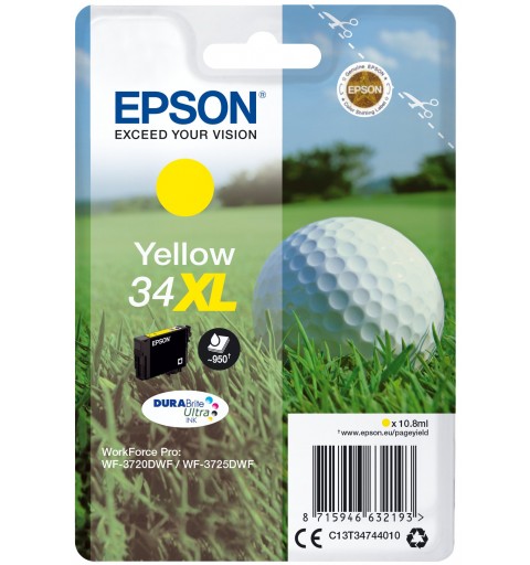 Epson Golf ball Singlepack Yellow 34XL DURABrite Ultra Ink