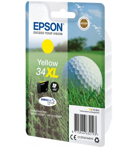 Epson Golf ball Singlepack Yellow 34XL DURABrite Ultra Ink