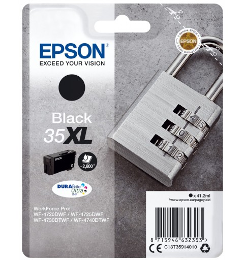 Epson Padlock Singlepack Black 35XL DURABrite Ultra Ink