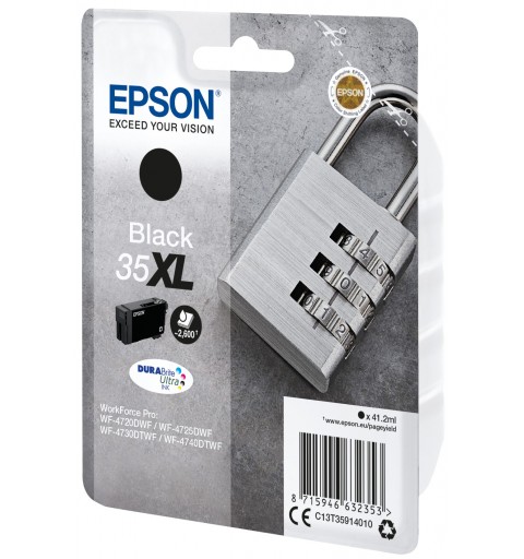 Epson Padlock Singlepack Black 35XL DURABrite Ultra Ink