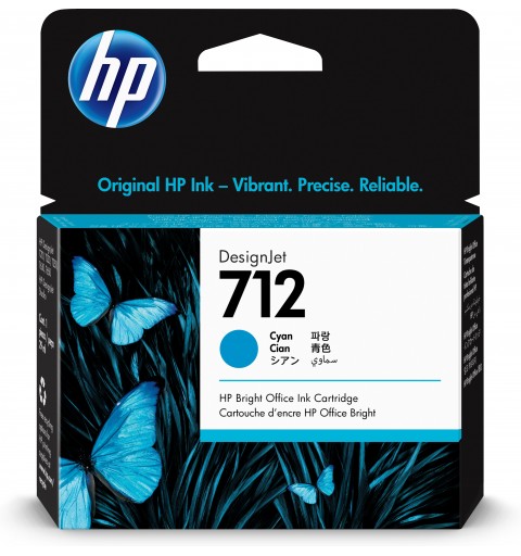 HP 712 29-ml Cyan DesignJet Ink Cartridge