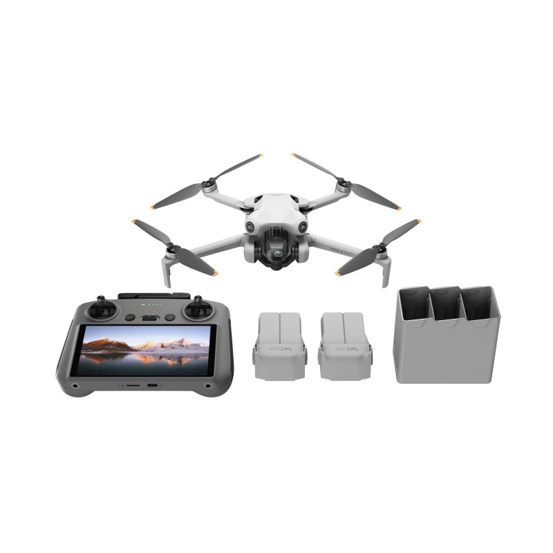 DJI Mini 4 Pro Fly More Combo (RC 2) 4 rotores Cuadricóptero 48 MP 3840 x 2160 Pixeles 2590 mAh Negro, Blanco