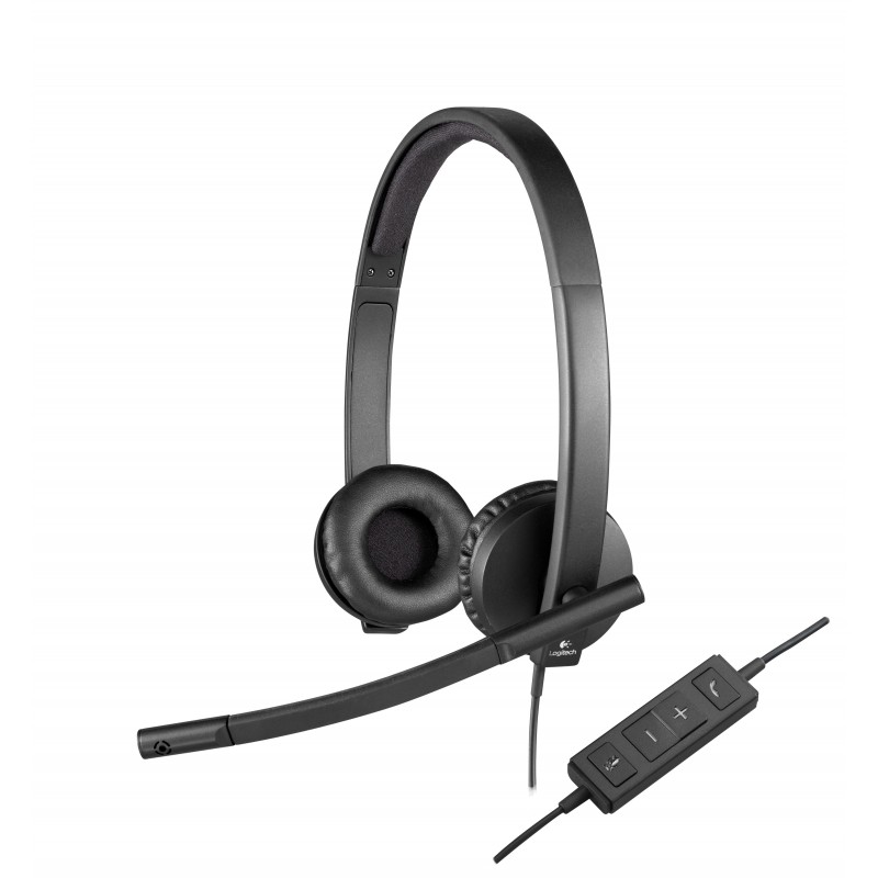 Logitech H570e Auriculares Alámbrico Diadema Oficina Centro de llamadas USB tipo A Negro