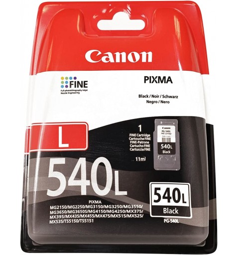 Canon PG-540L cartucho de tinta 1 pieza(s) Original Rendimiento estándar Negro