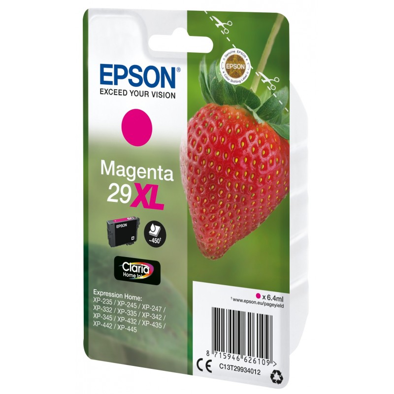 Epson Strawberry Singlepack Magenta 29XL Claria Home Ink