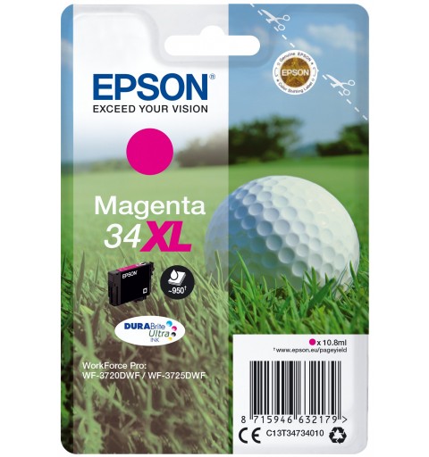 Epson Golf ball Singlepack Magenta 34XL DURABrite Ultra Ink