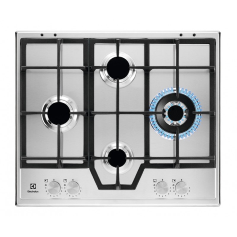 Electrolux KGS64562SX Acero inoxidable Integrado 60 cm Encimera de gas 4 zona(s)