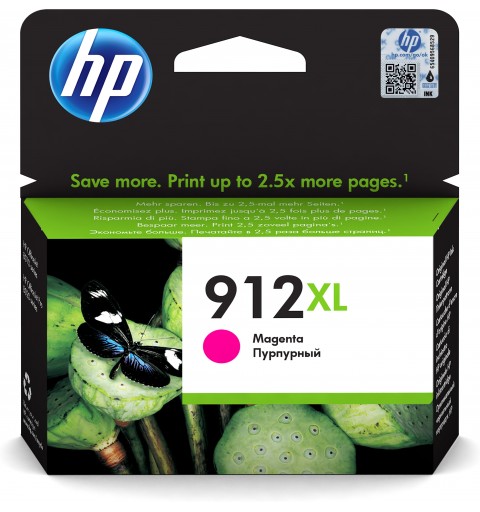 HP 912XL Magenta Original Druckerpatrone mit hoher Reichweite