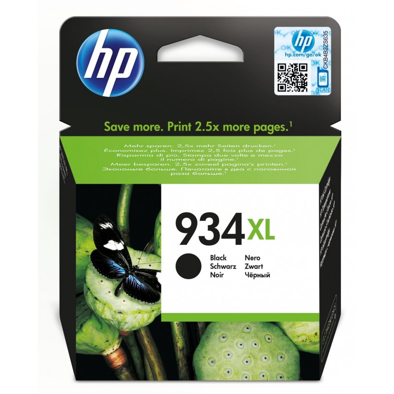 HP Cartucho de tinta original 934XL de alta capacidad negro