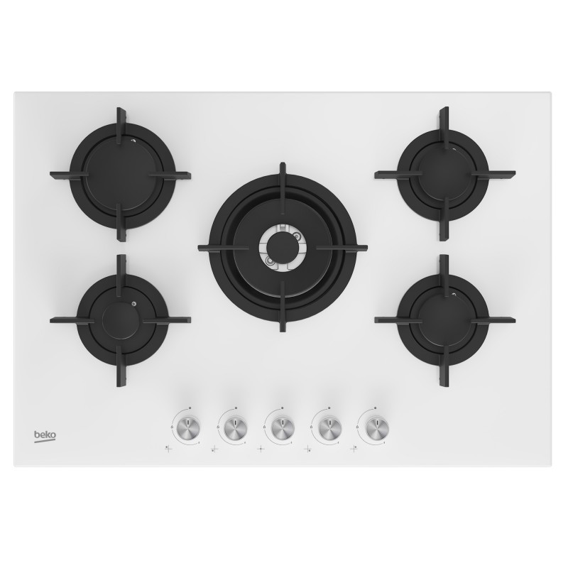 Beko HILW75222SW hob White Built-in 75 cm Gas 5 zone(s)