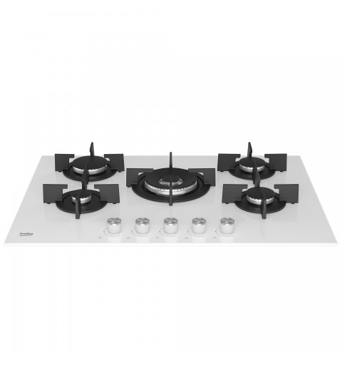 Beko HILW75222SW hob White Built-in 75 cm Gas 5 zone(s)