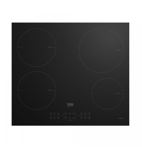 Beko HII64200MT hob Black Built-in 60 cm Zone induction hob 4 zone(s)