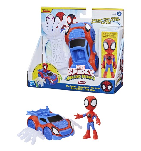 Marvel Spidey e I Suoi Fantastici Amici, set Spidey Web Crawler, action figure di Spidey con veicolo e accessorio, giocattoli ,